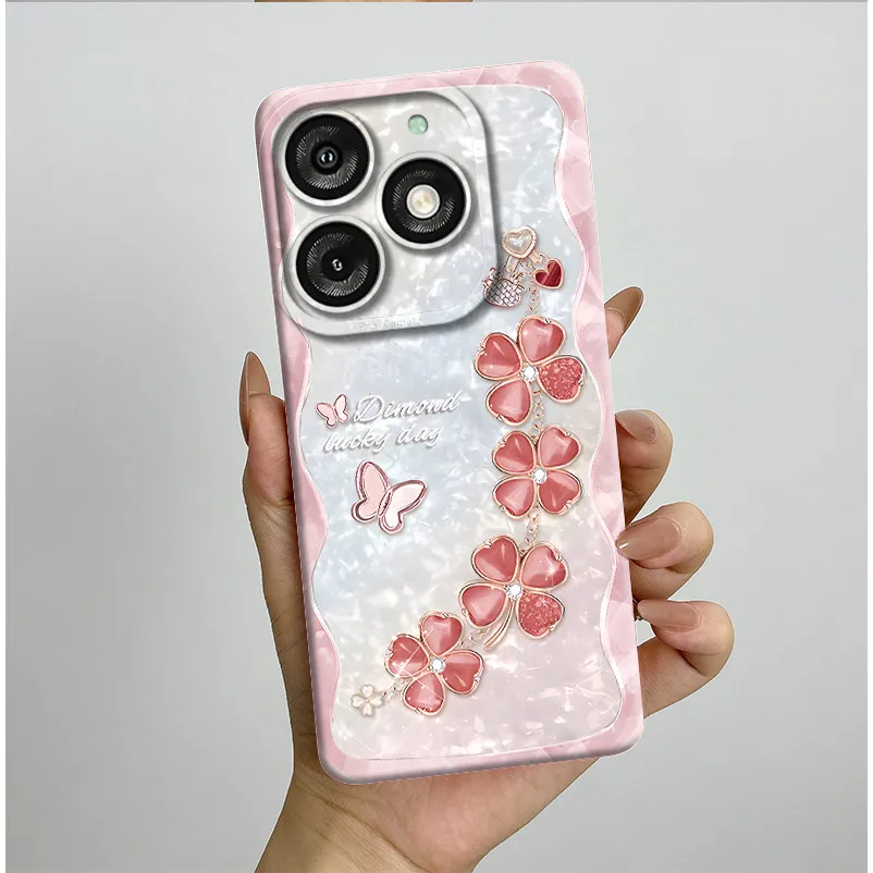 Pretty Butterfly Flowers Soft Silicone TPU Shockproof Phone Case Cover