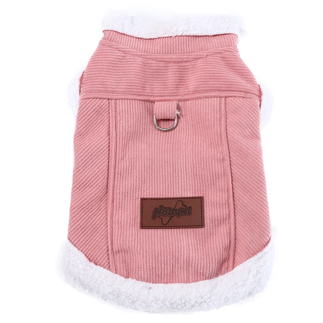 Pet Dog Clothes Winter Warm Coat Jacket For Small Medium Dogs Cat Puppy Fleece Vest With D-ring Chihuahua Pug Sweater Costume 2