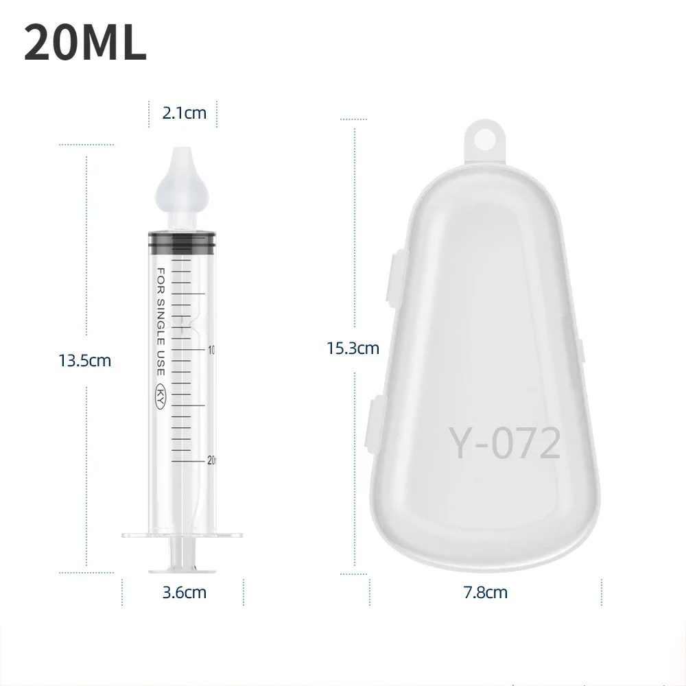 Nasal aspirator Nasal irrigator Baby Nose Clean Needle Tube Infant Baby Care Nasal Aspirator Cleaner 20/10ML Rhinitis Nasal Washer Nose Cleaner 2Pcs
