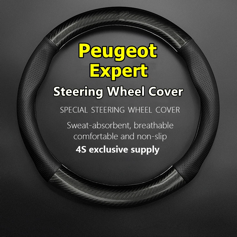 No Smell Thin For Peugeot Expert Steering Wheel Cover Leather Carbon Fiber Sport 2020
