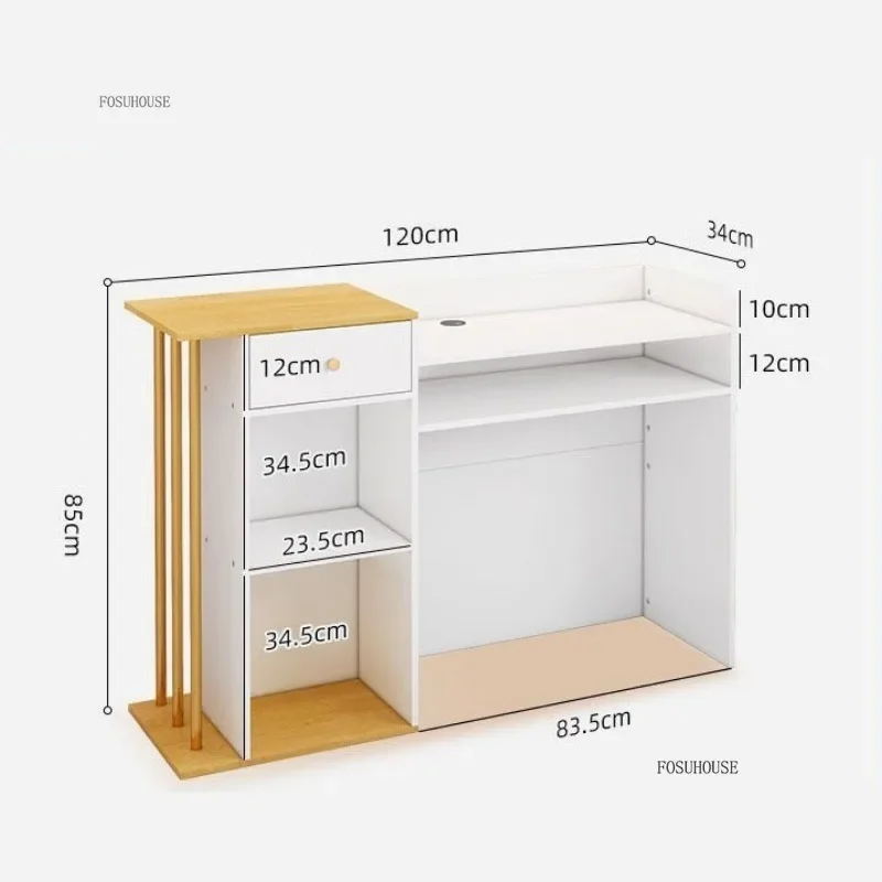 Reception Desk Counter Modern Supermarket Shop Clothing Bar Counter Beauty Salon Barber Shop Hair Salon Cashiers f