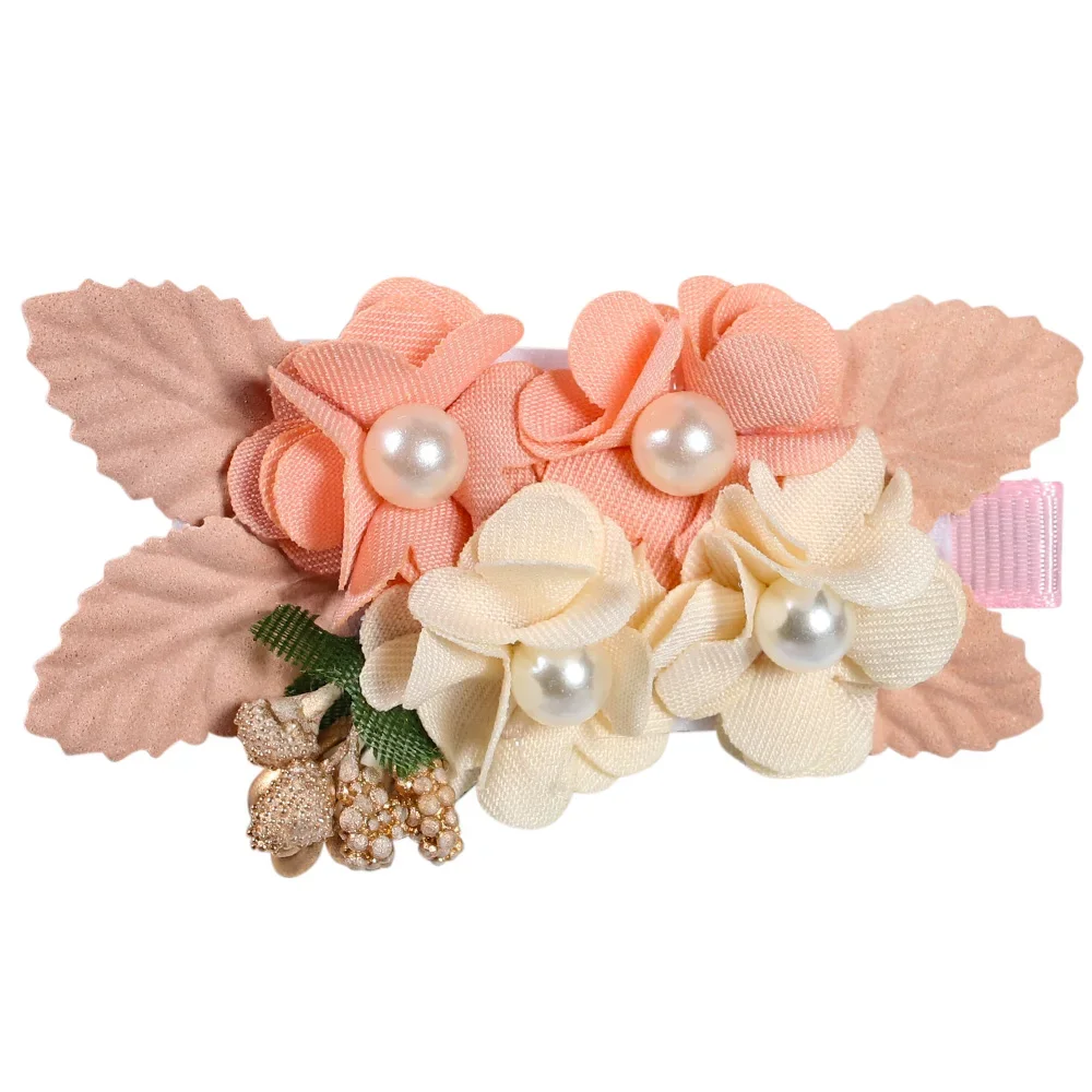 3Pcs Floral Hair Clips For Women Boho Hairpins Kids Artificial Flower Barrettes Hair Bows Fabric Girls Headwear Hair Accessories images - 6