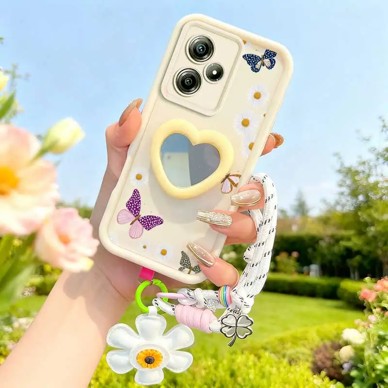 Colorful Butterfly Phone Case Set with Lanyard and Craft Embellishments