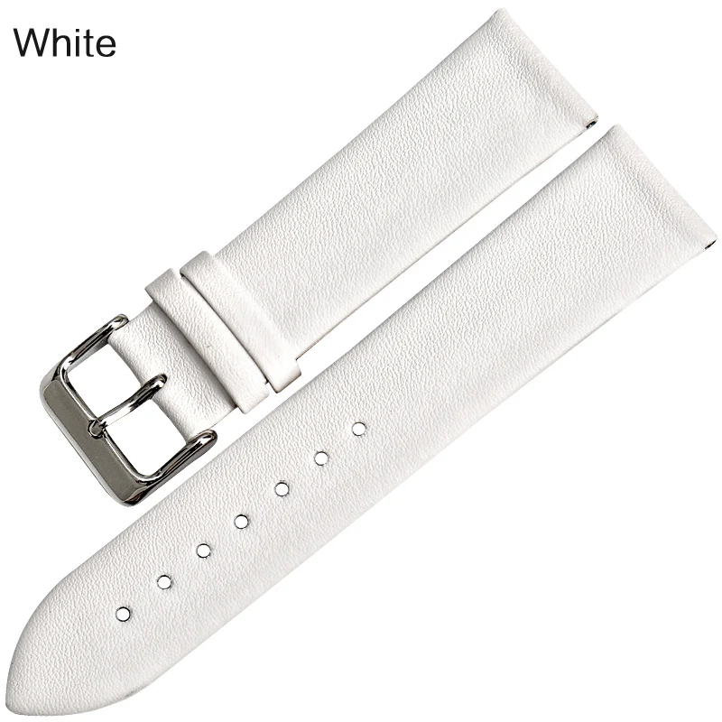 MAIKES Genuine Leather Black Watch Strap Bracelet Accessory