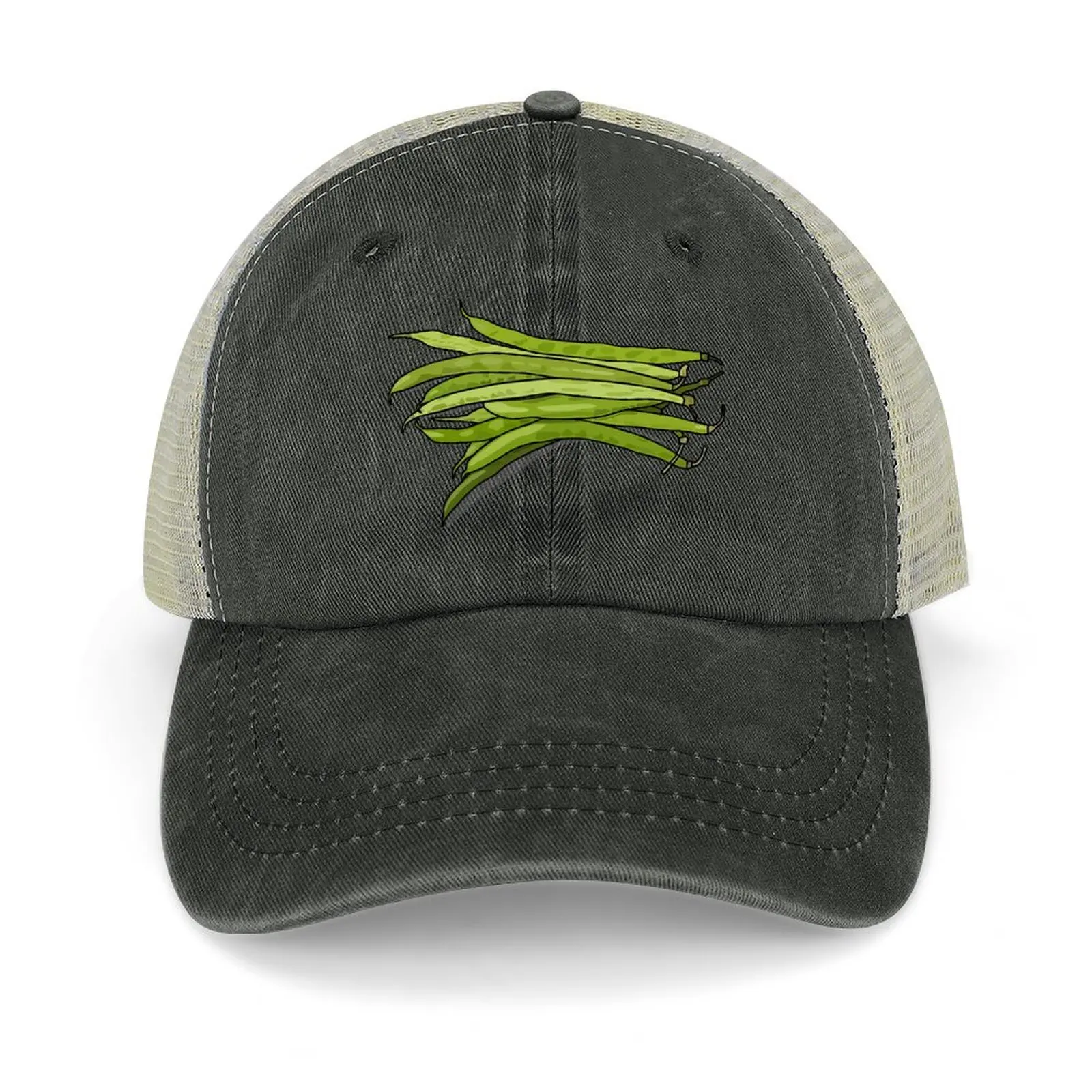 

Green beans cartoon illustration Cowboy Hat Golf Cap birthday New In The Hat Women's Beach Outlet 2024 Men's