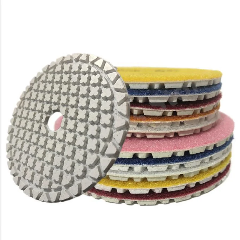 

4Pcs 3/4Inch 4 Step Dry Diamond Polishing Pads Soft Abrasive Gloss Pad Polishing Discs Granite Marble Stone Grinding Tools