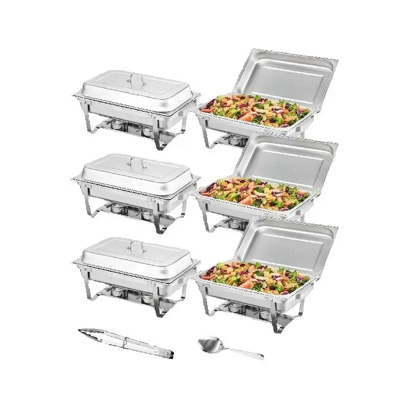 8QT Rectangle Chafing Dish Buffet Set