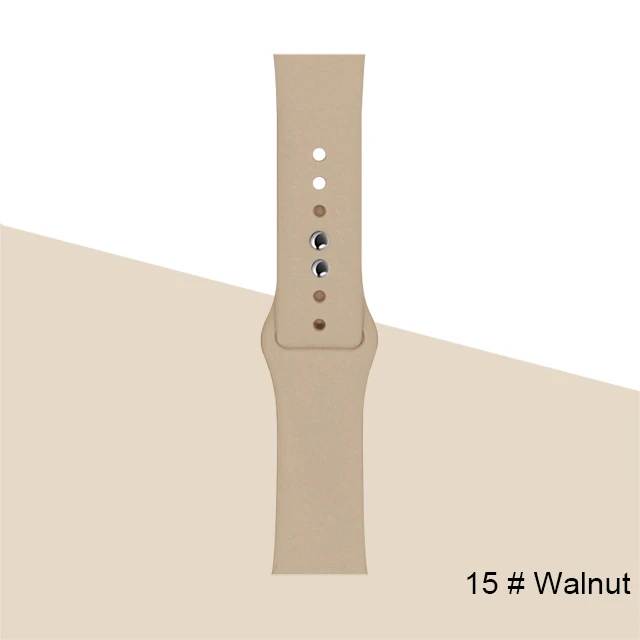 Silicone Strap For Apple Watch band 45mm 41mm 44mm 40mm 38mm 42mm Watchband Bracelet Correa For Iwatch Series 6 Se 5 4 3 7 Walnut-15