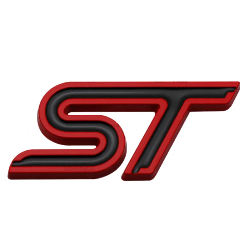 포드 ST 로고 포커스 Fiesta Ecosport 2009-2015 Mondeo Focus2 Focus3 MK2 용 3D 자동차 ST 뒷 트렁크 사이드 펜더 엠블럼 배지 스티커