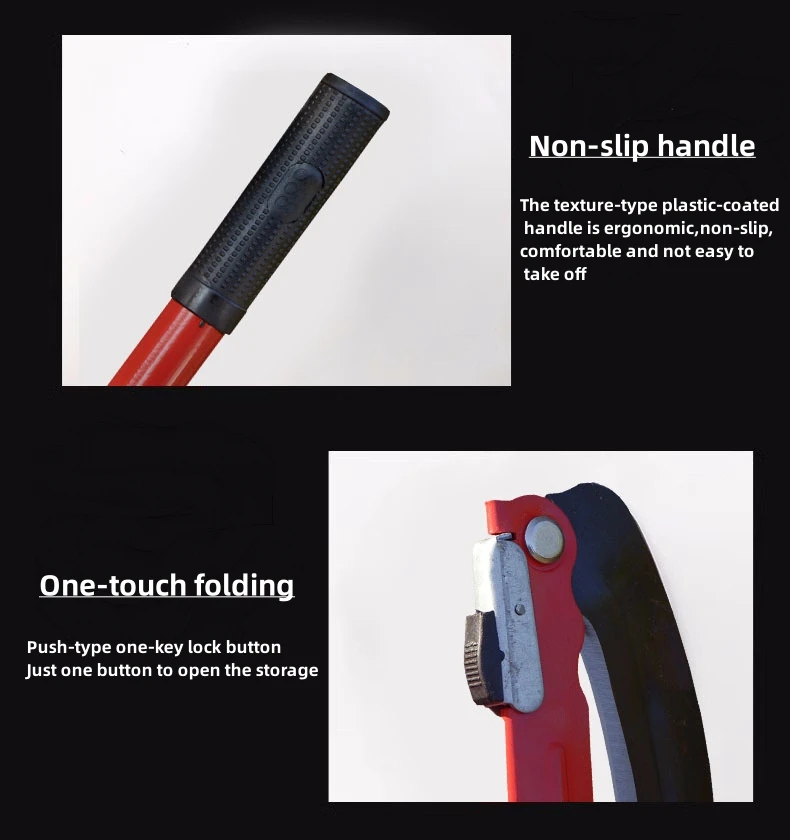 Description Picture 6 of itemAgricultural Folding Sickle Long Handle Folding Scythe Lawn Mower Gardening Grass Weeding Knife with spare blade Garden Tool