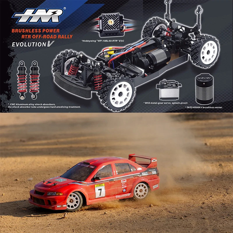 HNR H9804 FOXHOUND 1/10 Brushless 4WD RC Racing Drift Vehicle 90KM/H+ High-Speed Performance, Dominate the Track/Drift! 2