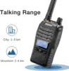 BAOFENG BF-88ST Pro Walkie Talkie, Upgraded Long Range Rechargeable License-Free PMR446 Two Way Radios with LCD Display,4 Pack 6