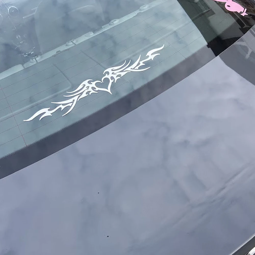 Fire Heart Wings Vinyl Car Decor Stickers - Stylish Auto Bumper and Window Decals