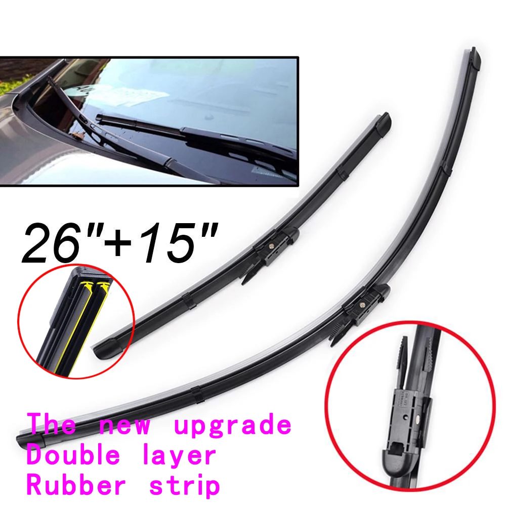 adohon 2Pcs Front Windshield Wiper Blades Set For Chevrolet Sonic Aveo Caprice SS For Fiat Punto