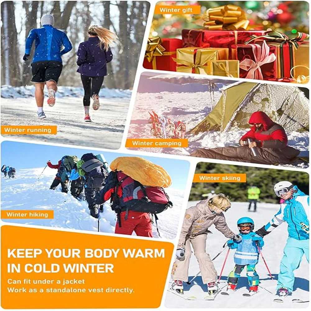 Heated Vest Men Women Electric Graphene Heat USB Jacket For Camping
