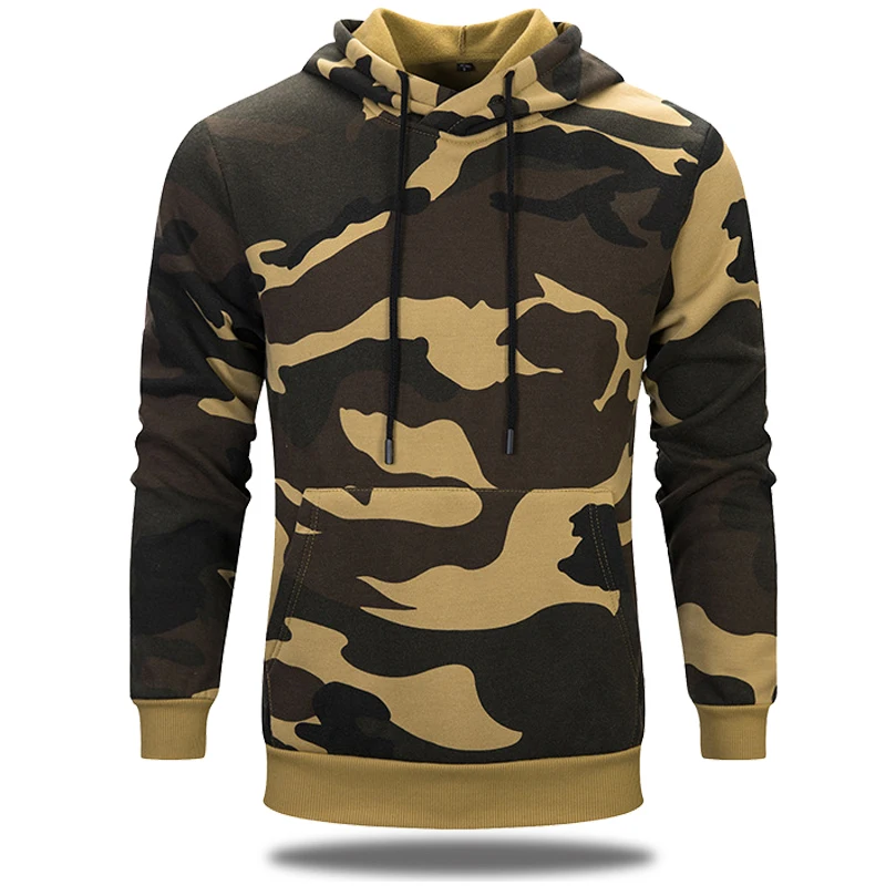 

2023 Autumn Hoodies Men Tracksuit Casual Pullovers Hip hop Sweatshirt US Size Military Camouflage Fleece Hooded Sweatshirts Men