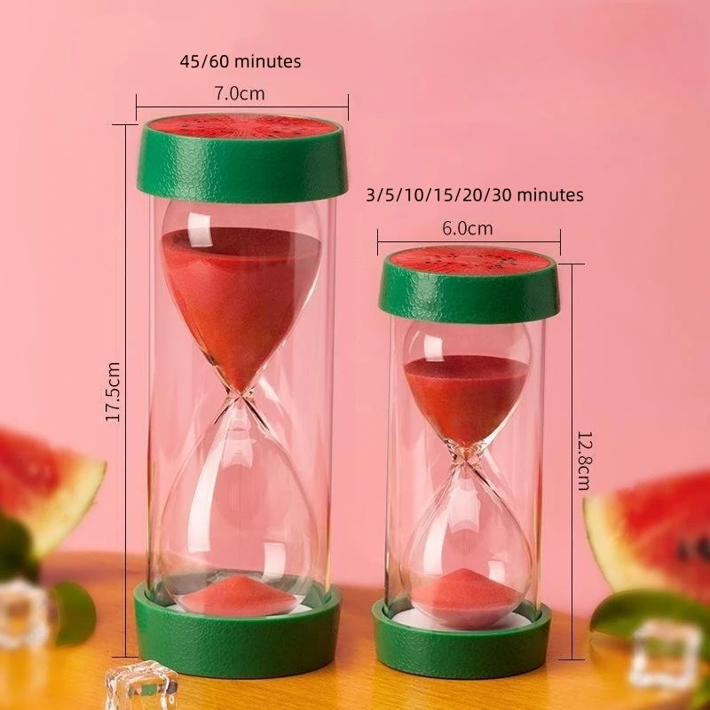 Fruit Hourglass 3/5/15/30 Mintue Home Decoration Glass Jewelry Sand Clock Accessories Children's Fall Arrest Timer Gift