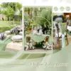 Sage Green Chiffon Table Runner, Sheer Wedding Runner, Romantic Rustic Table Runner for Wedding Christmas Table Decorations 6