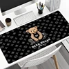 French Popular Bear large size cool mouse pad 900x400 non-slip esports learn desk mat game player mouse pad desktop accessories 4