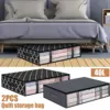 2Pcs Under Bed Storage Bags 40L Underbed Storage Containers with Reinforced Handles Zipper Non-Woven Storage Bins Foldable Stora 1