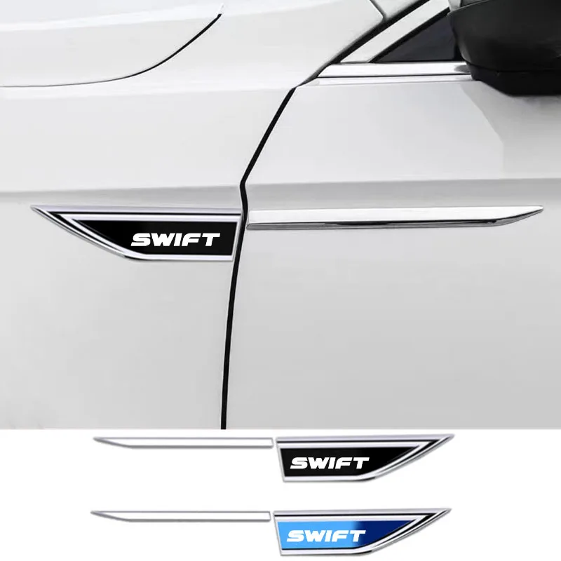 

2pcs for Swift Car Side Doors Blade Car Metal Sticker Exterior Decorative Decals Modification Car Accessories