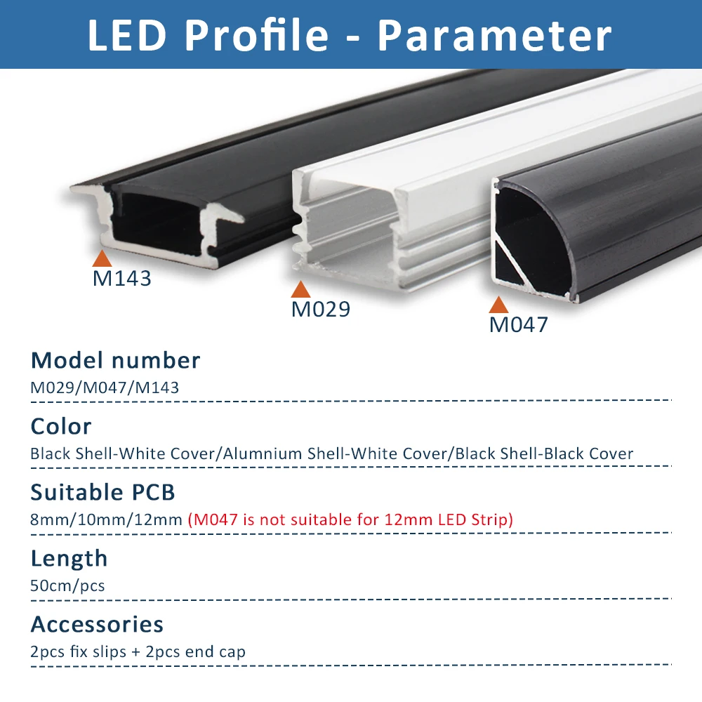 Efishine 20-PACK LED Profile Aluminium 20 X 1 M, V-shape Aluminium Profile With Milky White Cover, End Caps And Mounting Clamp For Strips, Very Easy - View #5