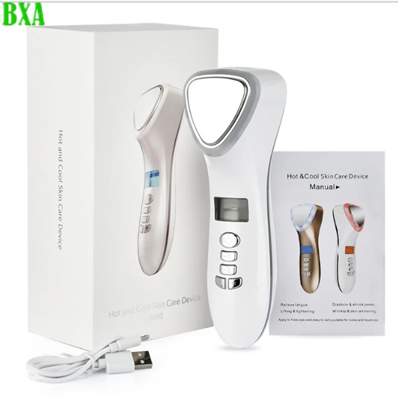 

Home Hot and Cold Hammer Ultrasonic Cryotherapy LED Photon Shrink Pore Facial Lifting Vibration Massager Ultrasonic Skin Care