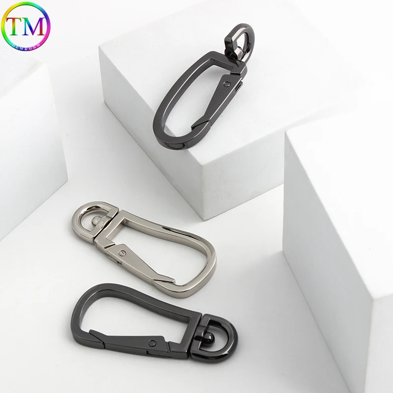 10-30PCS Metal Swivel Clips Carabiner Snap Hooks Clamp Hook Hanging Snaps Buckle For Purse Bags Strap Buckles Part Accessories
