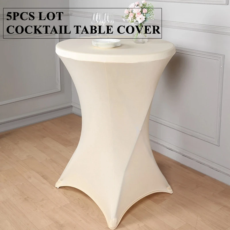 

Nice Looking Cocktail Table Cover Lycra Spandex Tablecloth For Wedding Banquet Christmas Deco
