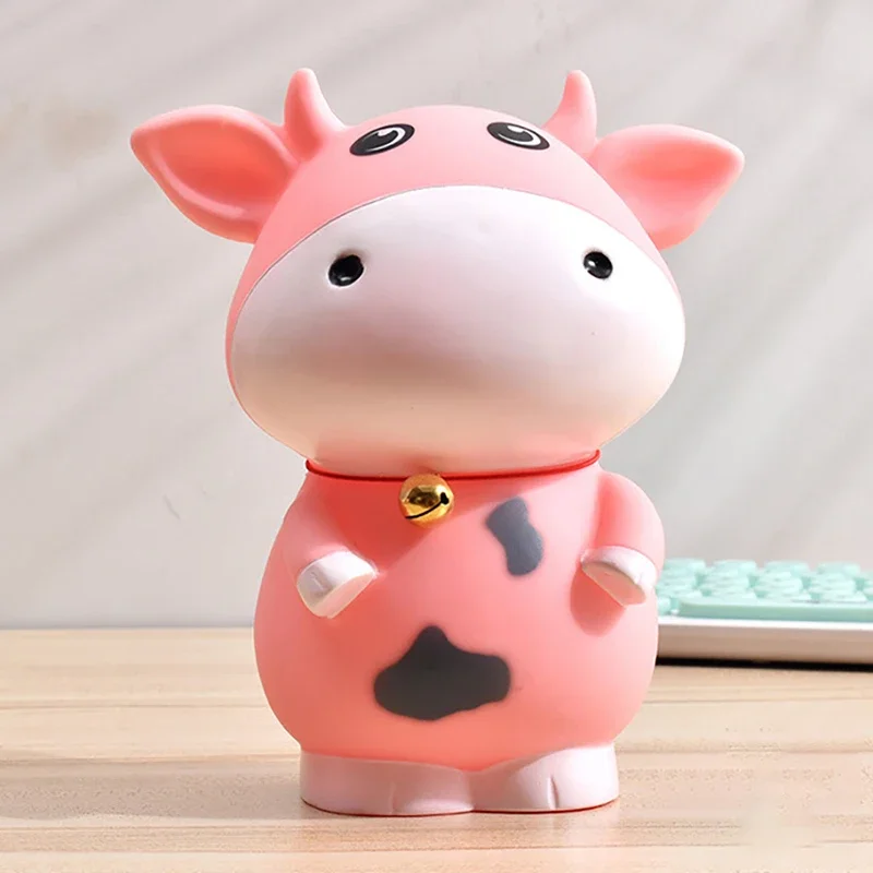 3 Sizes Piggy Bank For Paper Money Animal Cow Safe Money Box For Kids Creative Children Gifts Coins Cash Box Home Decoration 3