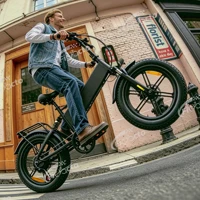 Vélo électrique PEAK 1000W, batterie 48V 15AH, vélo électrique pliable, suspension intégrale, freins hydrauliques, feu arrière, phare, clignotants, vélo électrique à pneus larges 8