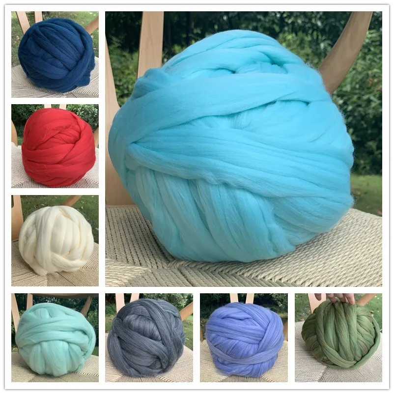 DIY Knitting Kit Craft Supplies Sewing Tools 250g Roving Yarn 8cm Thick