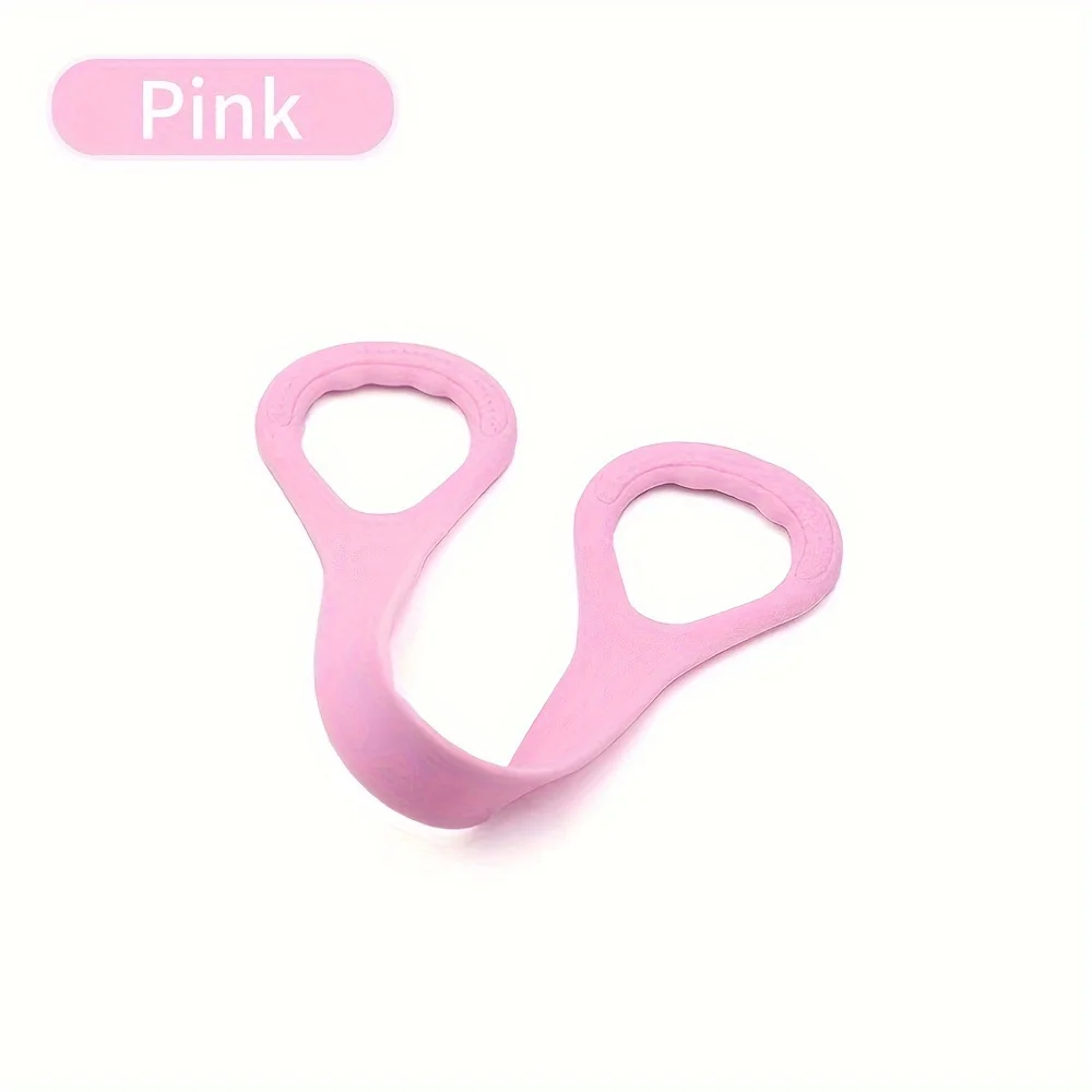 1PC 8자형 실리콘 저항 밴드, 전신 운동, 피트니스 스트레칭, 등, 허리, 팔 트레이닝을 위한 초탄성 요가 스트랩