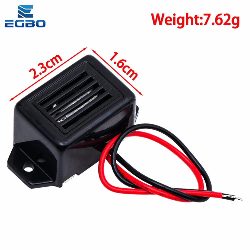 EGBO 미니 전자 알람 부저, DC 12V 85dB, 일정한 톤 하이 퀄리티, 1-10 개