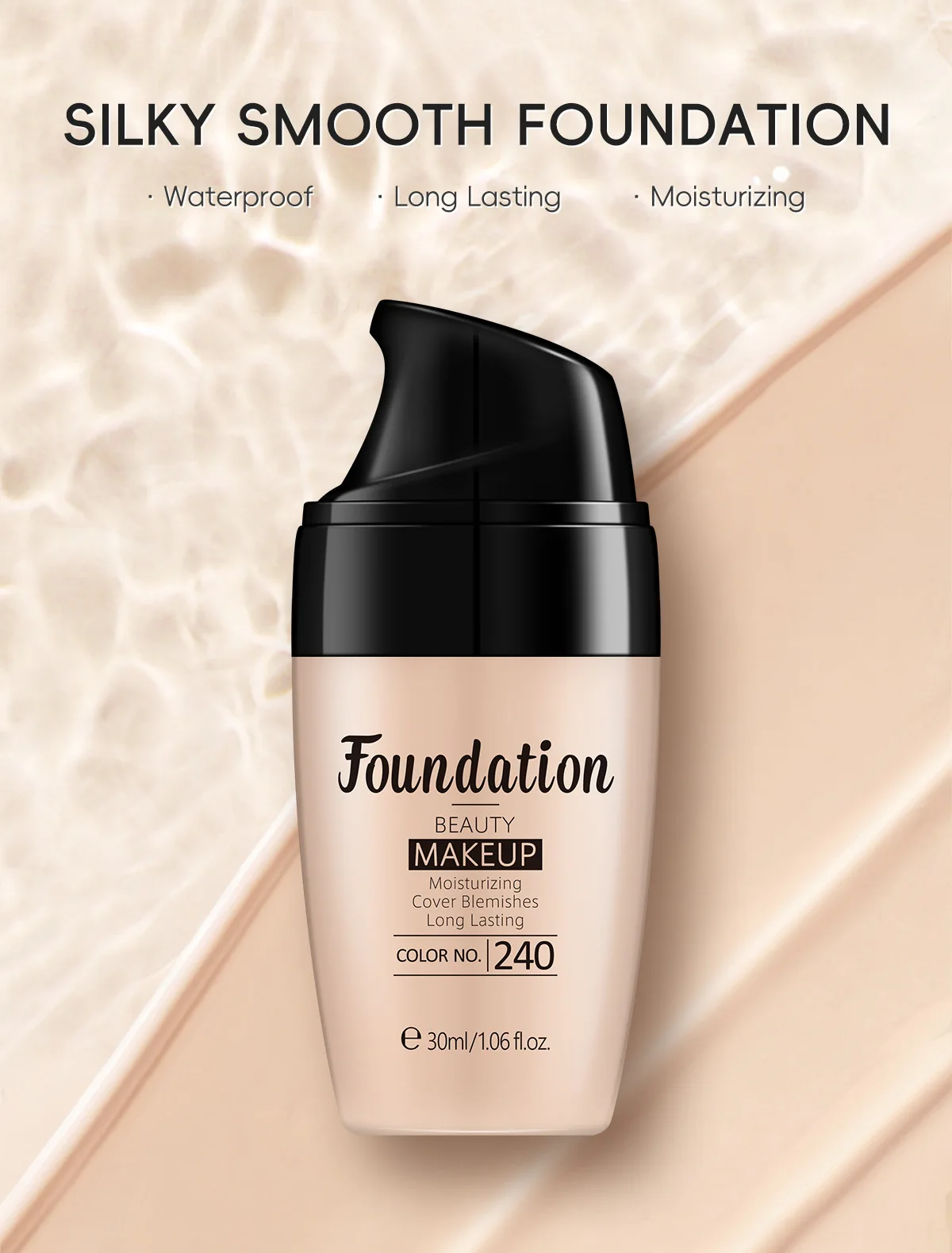 Description Picture 2 of itemLAIKOU 3 Colors Long-lasting Face Foundation Cream Waterproof Concealer Liquid Even Skin Tone Professional Base Makeup Cosmetics