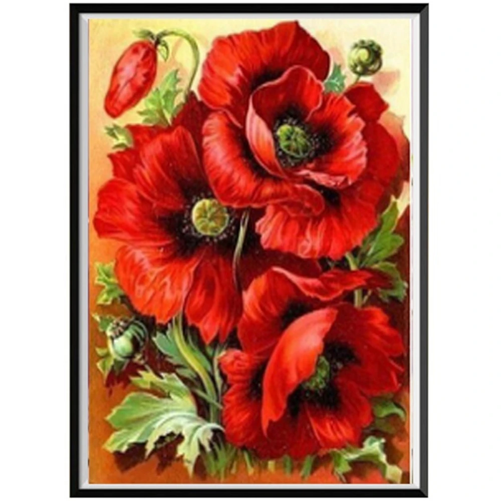 Blume Pre-Gedruckt 11CT Kreuz Stich Muster DIY Stickerei DMC Themen Hand Malerei Stricken Nähen Floss Großhandel