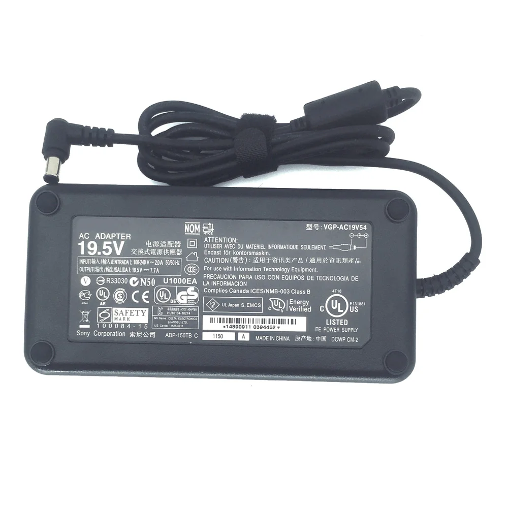  19.5V 7.7A 150W AC 어댑터 충전기 SO VGC-LT10 VPCF226FM VPCF226FM/B 전원 공급 장치와 호환 가능