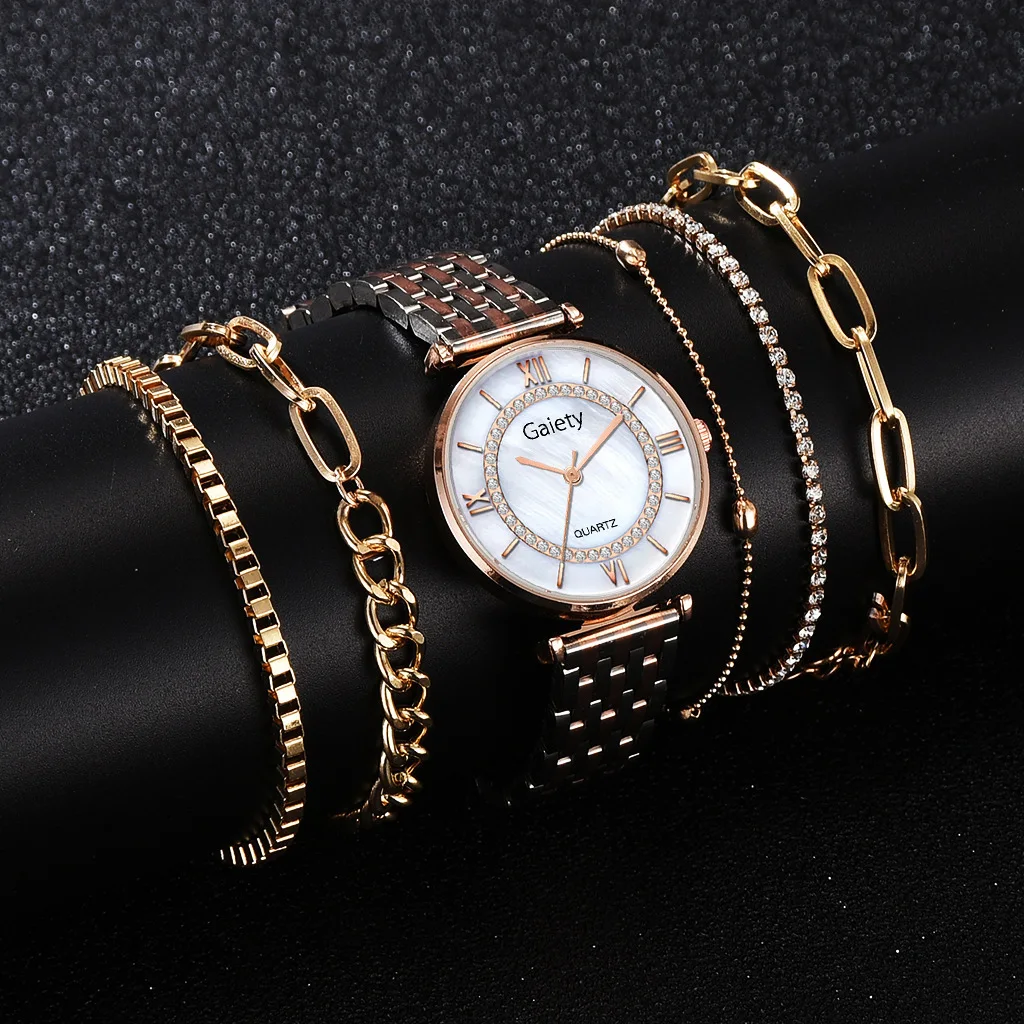

Light Luxury Women's Watch Fashion Personality Quartz Watch Roman Classic Dial Diamond Steel Band Watch Reloj De Mujer