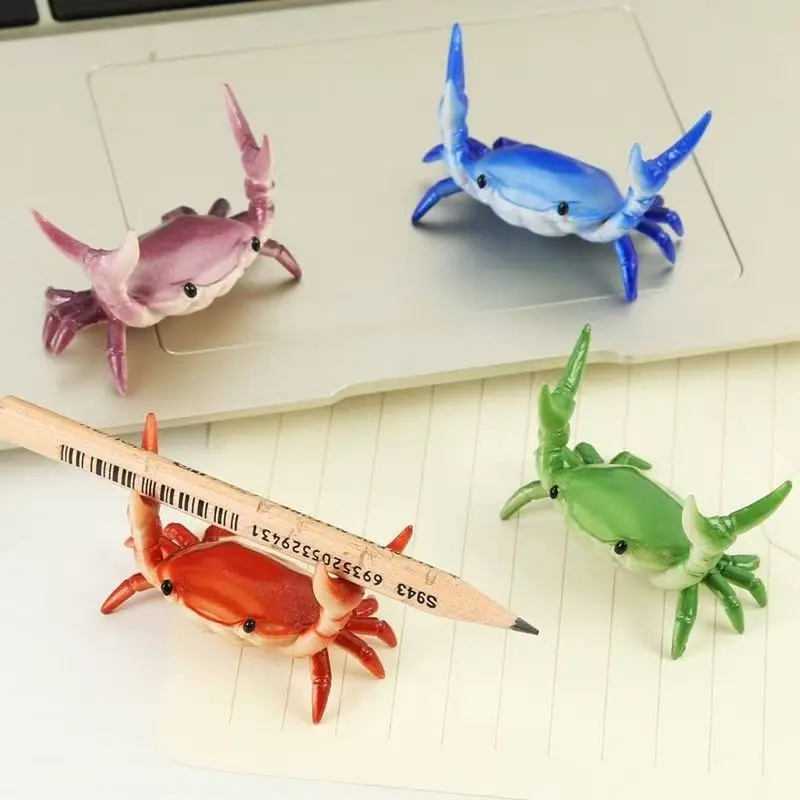 1 pcs Weightlifting Crab Pen Holder   Ornament, Pen Holder, Decorative Item   Storage Stand for Pens 1