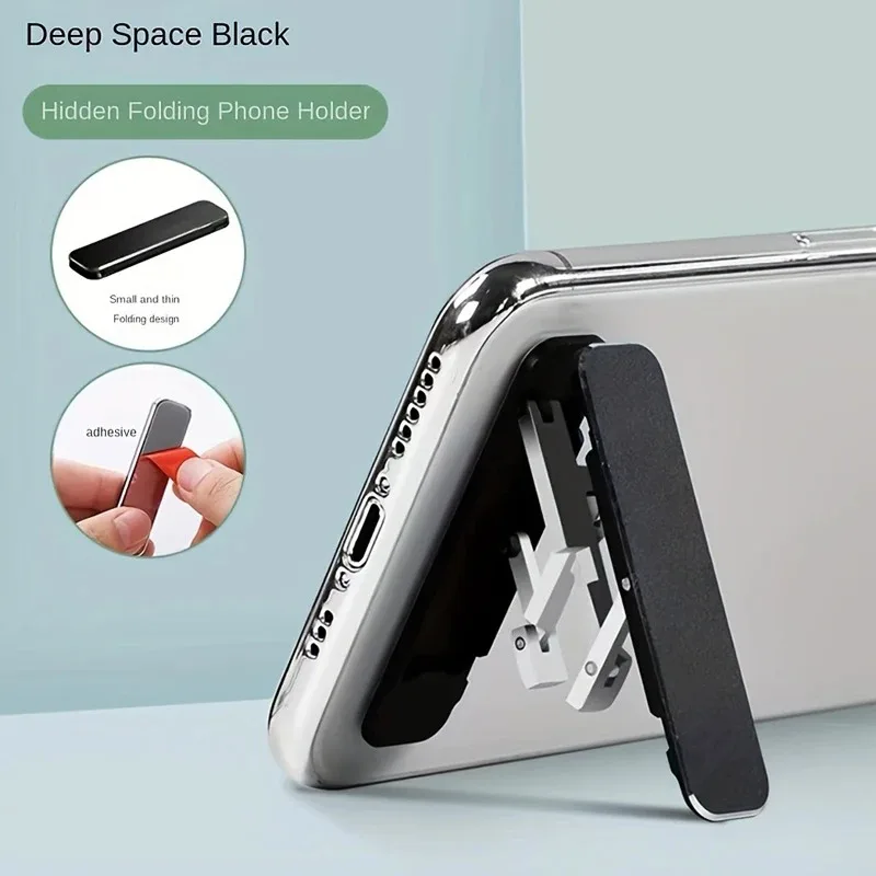 Compact Foldable Invisible Phone Stand: Portable & Lightweight Adhesive Bracket