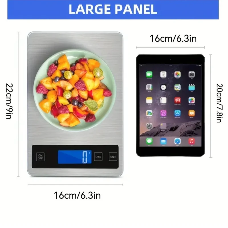 1pc Food Scale, 33lb/15kg Rechargeable Digital Kitchen Scale 1g/0.1oz Precise Graduation Ounces And Grams For Weighttery Opera