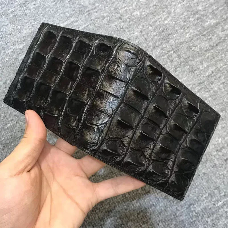 2024 New Fashion Business Men's Alligator Wallets Crocodile Genuine Leather Short Wallet Boy Brand Luxury Card Holder Purse 3
