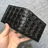 2024 New Fashion Business Men's Alligator Wallets Crocodile Genuine Leather Short Wallet Boy Brand Luxury Card Holder Purse 3