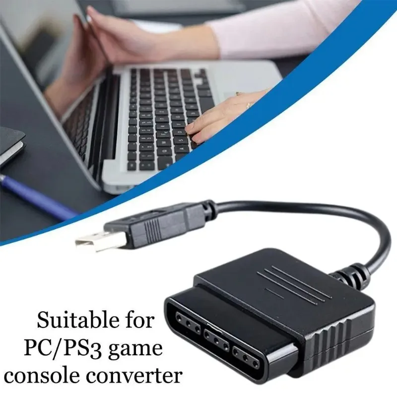 PS2용 게임 컨트롤러용 1pcs PS3 PC 비디오 게임 어댑터 케이블(드라이버 없음) USB 어댑터 변환기 케이블