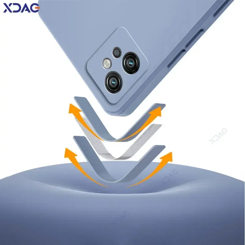 Luxury Double-Liner Soft Silicone Phone Case with Full Camera Protection