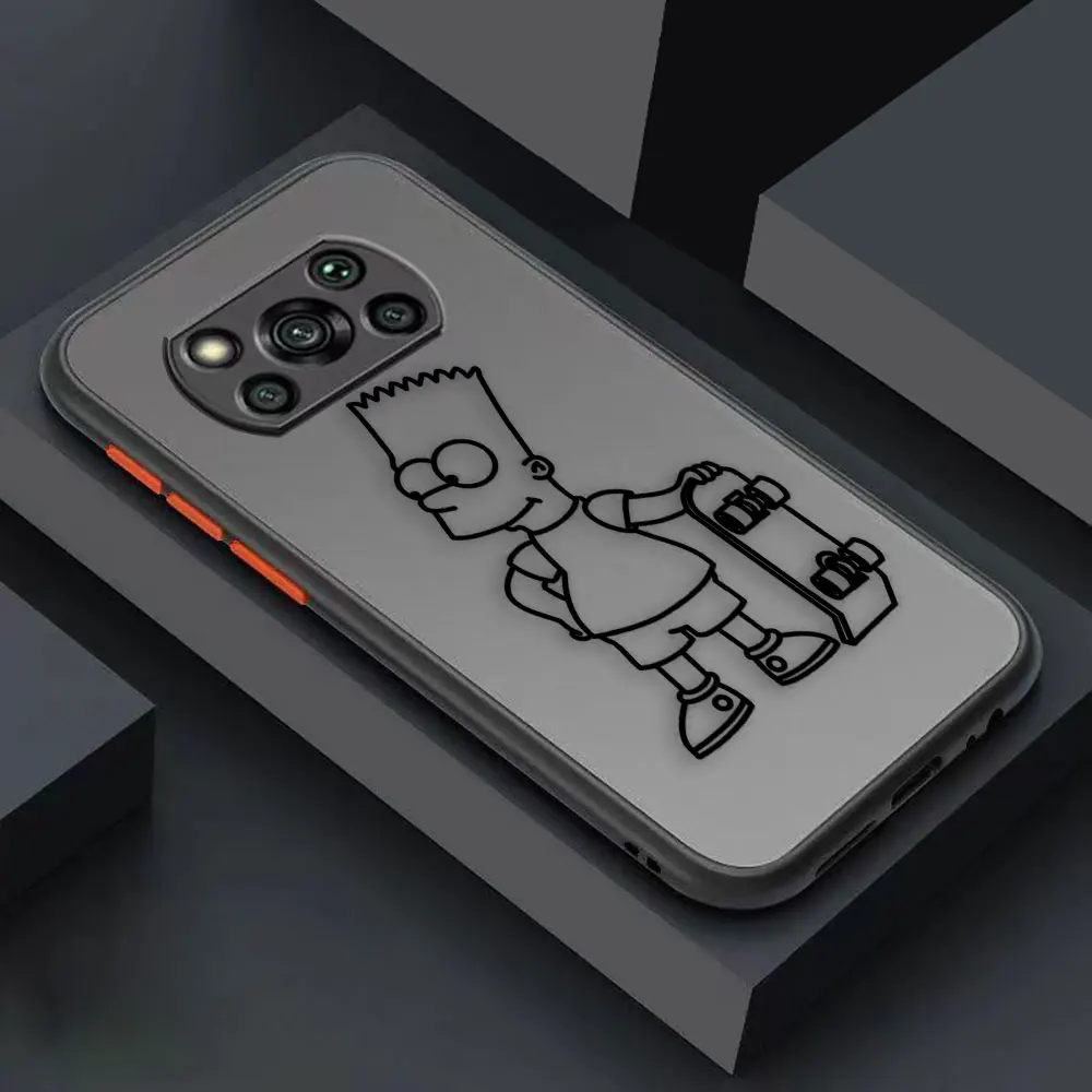 thumbnail image 1 of Matte Case for Xiaomi POCO X4 X3 X2 M4 M3 M2 F4 F3 GT F2 C40 CC9 PRO 4G 5G A3 MIX4 CIVI Case Funda Shell Movie The S-Simpsons-S, 1 of 5