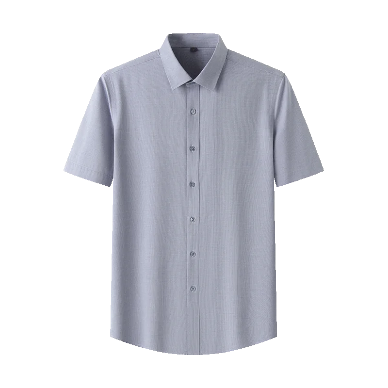 Hight qulity solid color summer short sleeve shirts for men slim fit formal shirt office business clothes free shipping items