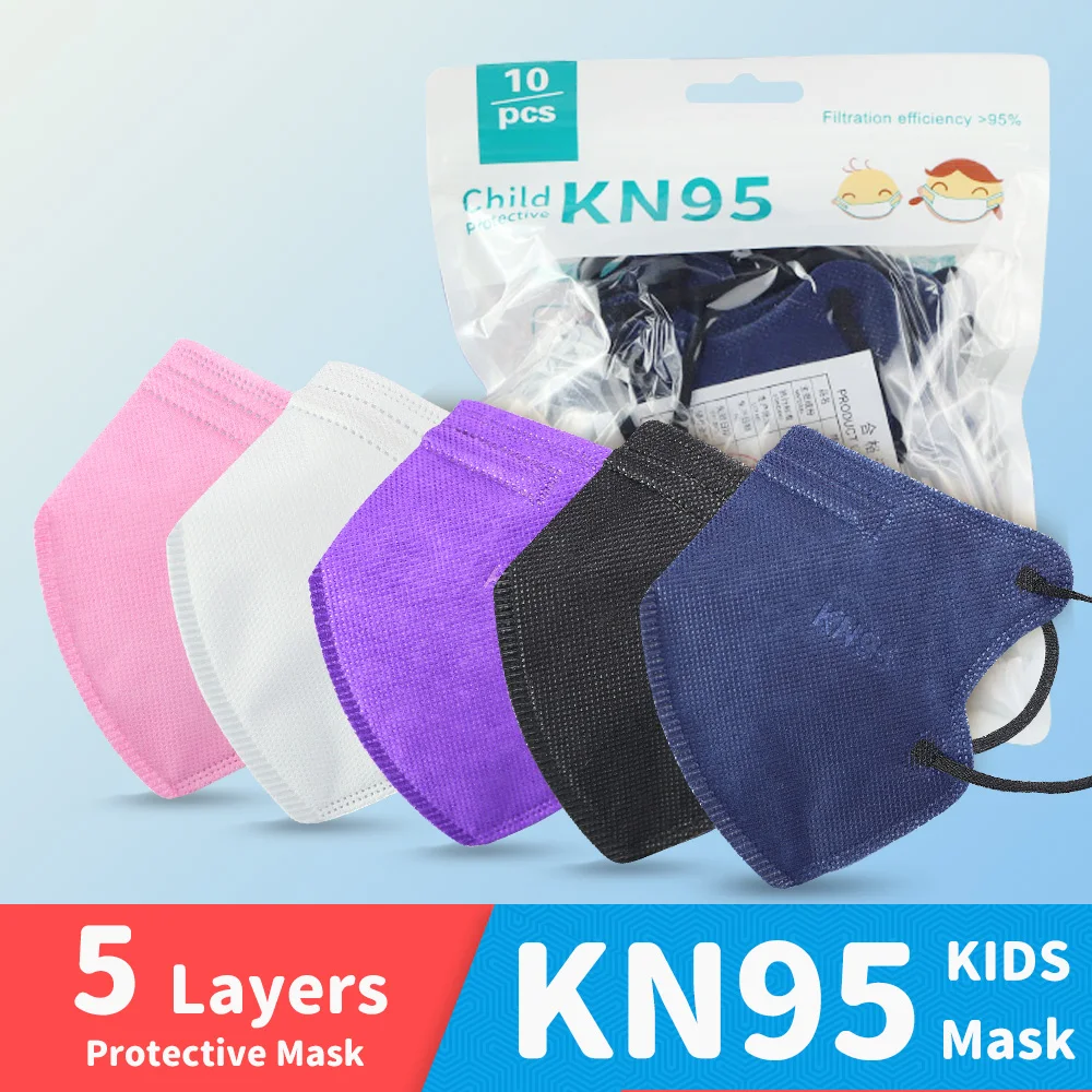 Kn95 Kids Face Masks Children's Mask 5ply Filtration Mask Boy And Girl Ffp2 Dustproof