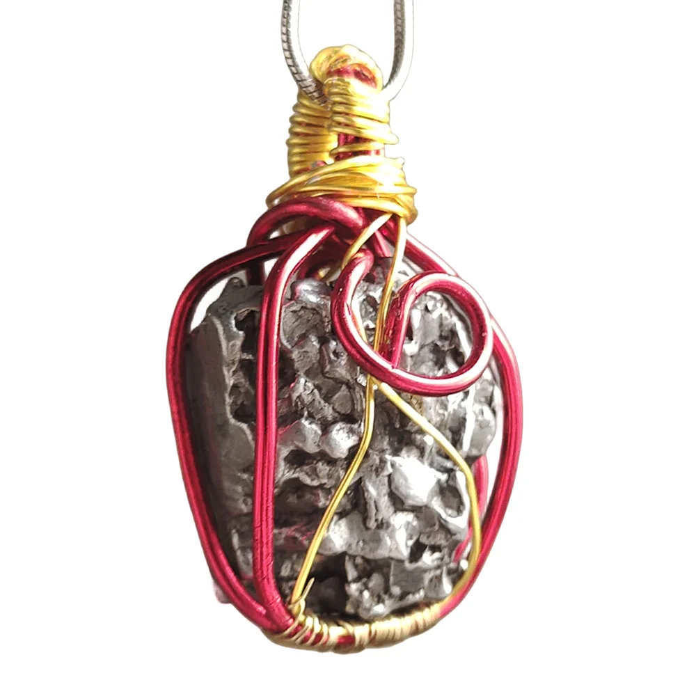 

Природный металлический метеорит, природный фетеорит, подвеска из материала для образцов растений-QD215