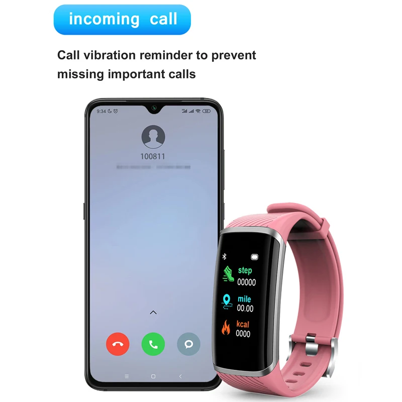 Smart Fitness Bracelet Heart Rate Blood Pressure Fitness Tracker  ForAndroid IOS Customize Wallpaper Smart Band Watch Men Women